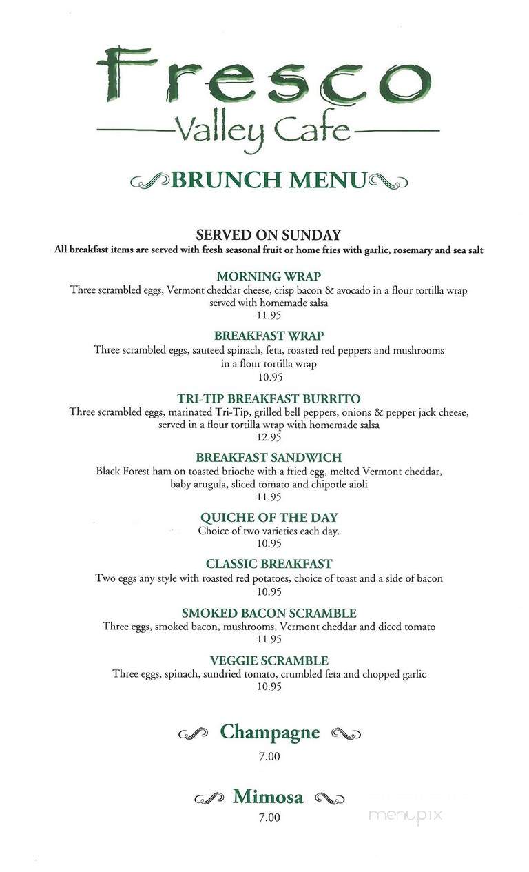 Fresco Valley Cafe - Solvang, CA menu_pic