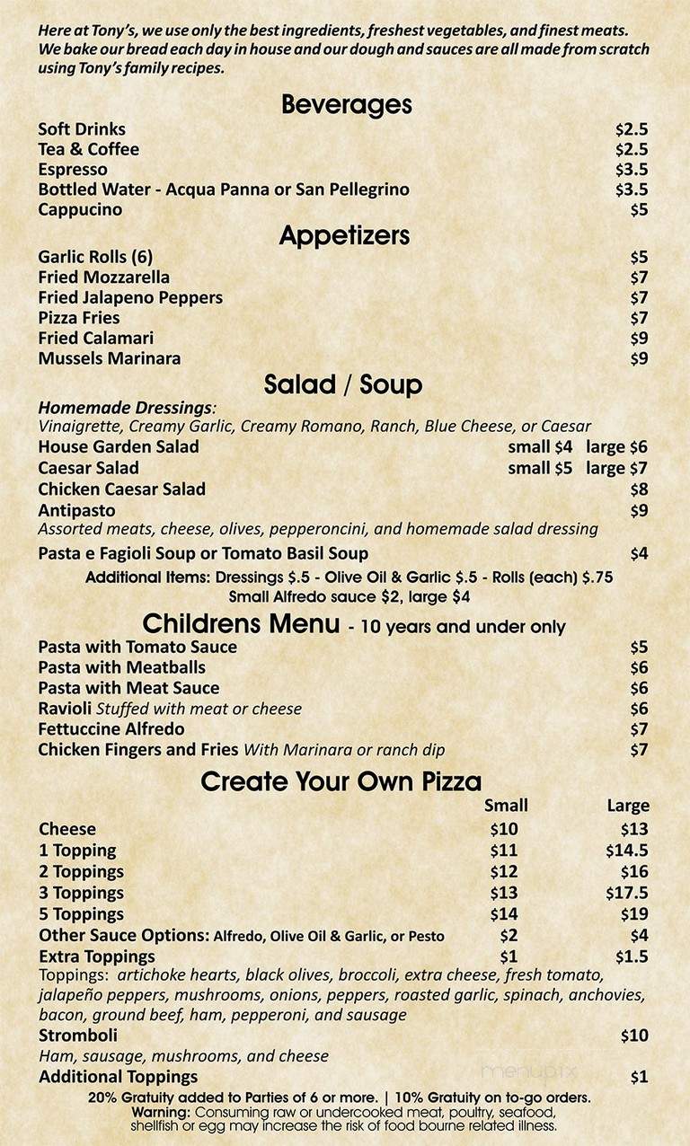 Tony,S Italian Restoraunt Pizza - Dalton, GA