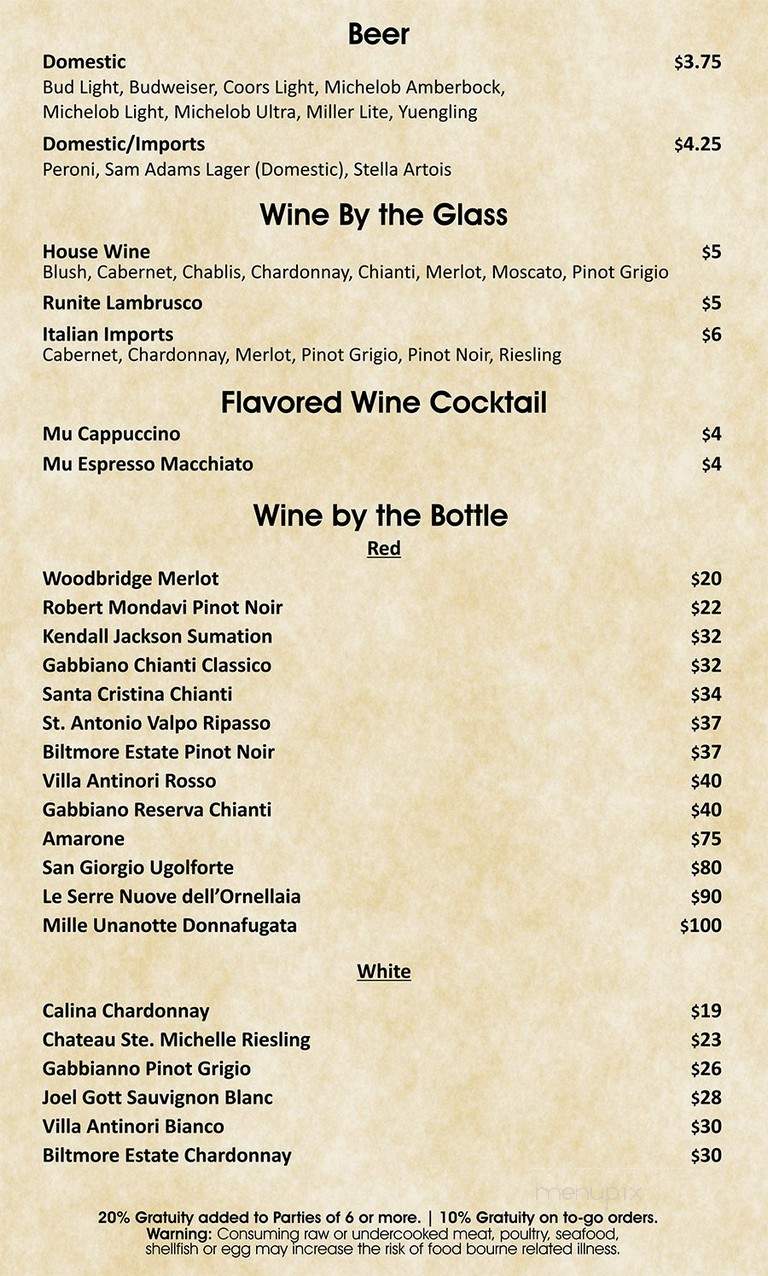 Tony,S Italian Restoraunt Pizza - Dalton, GA menu_pic