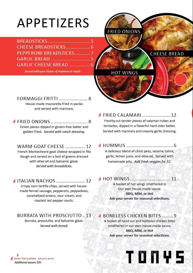 Tony's La Pizzeria - Cedar Falls, IA menu_pic