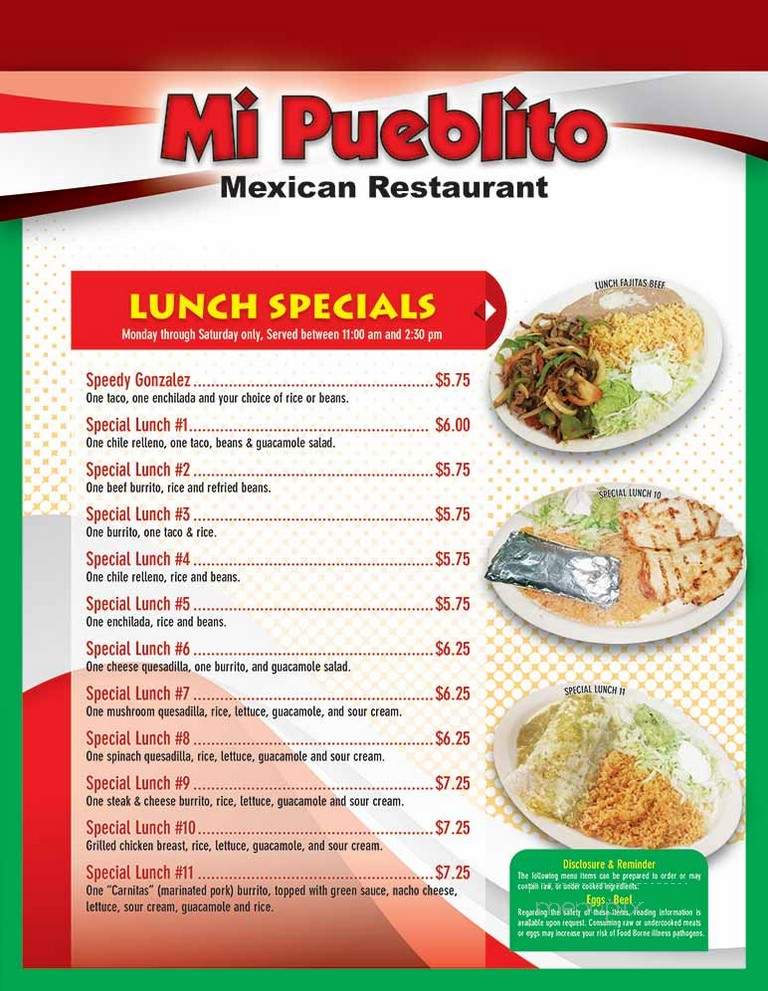 Mi Pueblito - Winterset, IA menu_pic