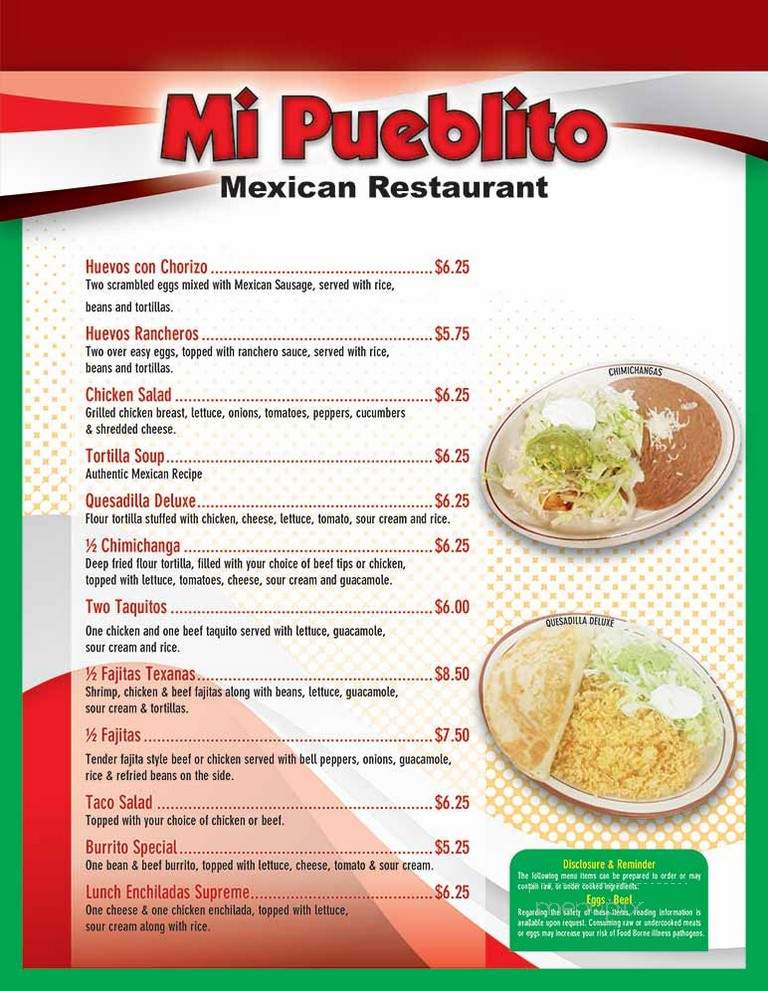 Mi Pueblito - Winterset, IA menu_pic