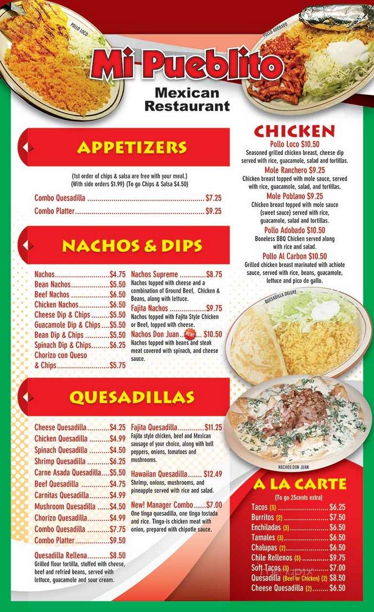 Mi Pueblito - Winterset, IA menu_pic