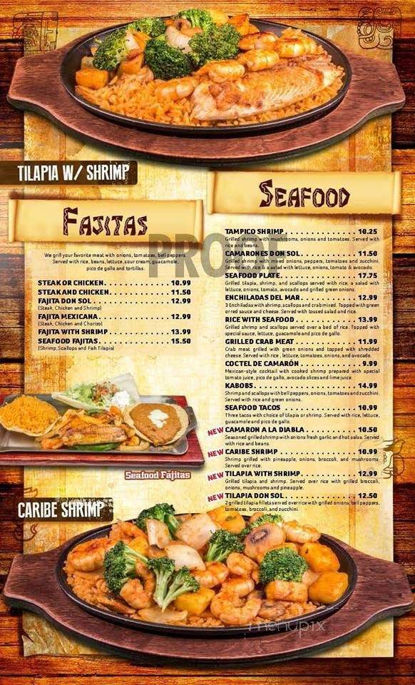 Don Sol - Mattoon, IL menu_pic