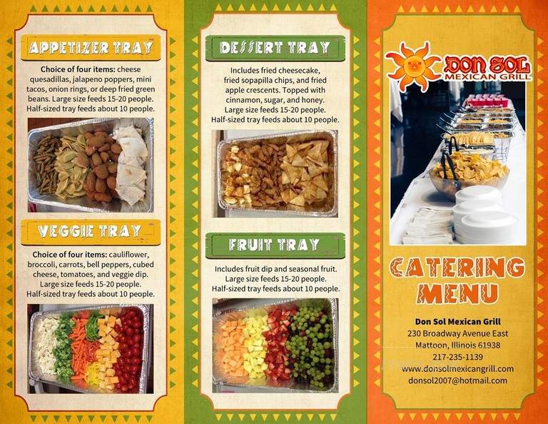 Don Sol - Mattoon, IL menu_pic