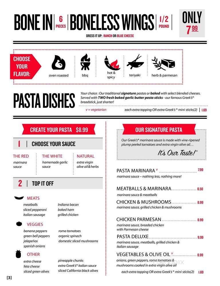 Greek's Pizzeria - Anderson, IN menu_pic