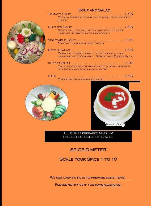 Sharma's Kitchen - Lafayette, IN menu_pic