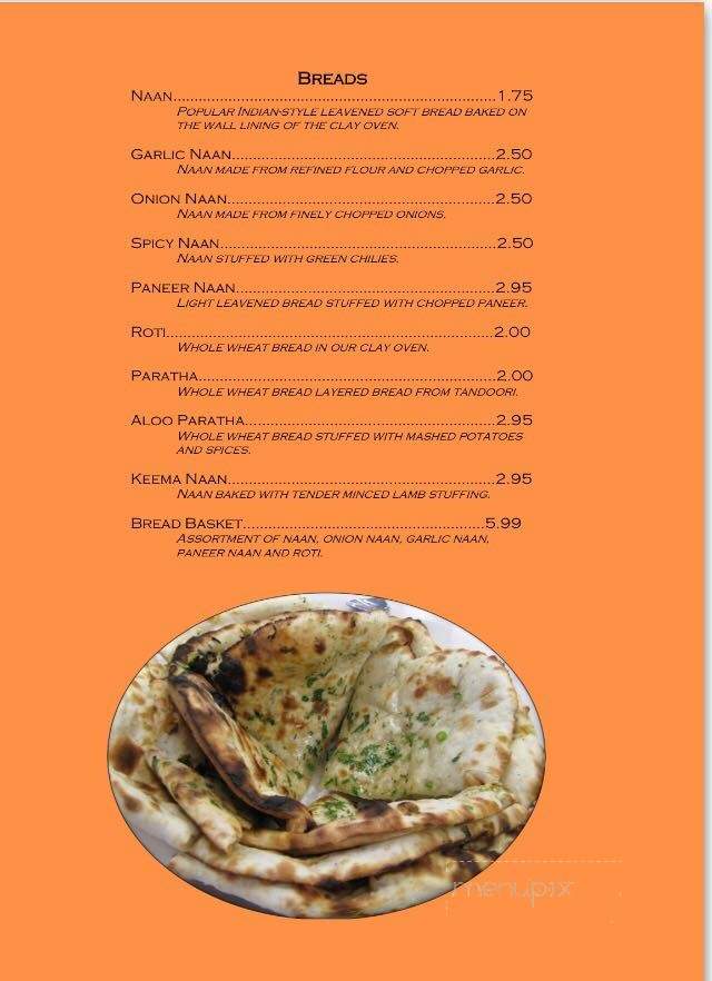 Sharma's Kitchen - Lafayette, IN menu_pic