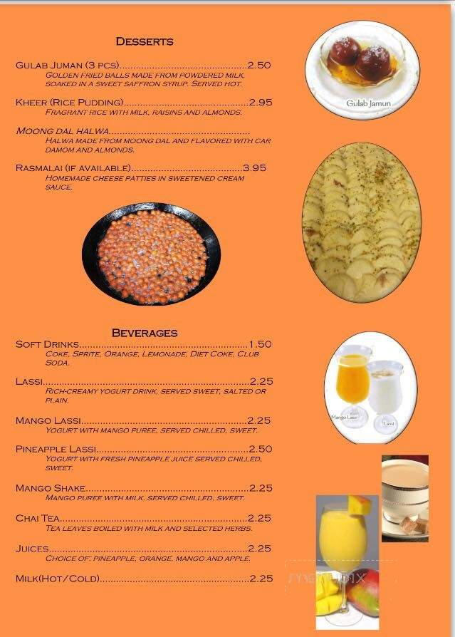 Sharma's Kitchen - Lafayette, IN menu_pic