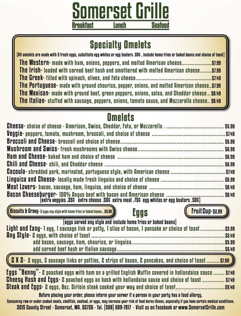 Somerset Grille - Somerset, MA menu_pic