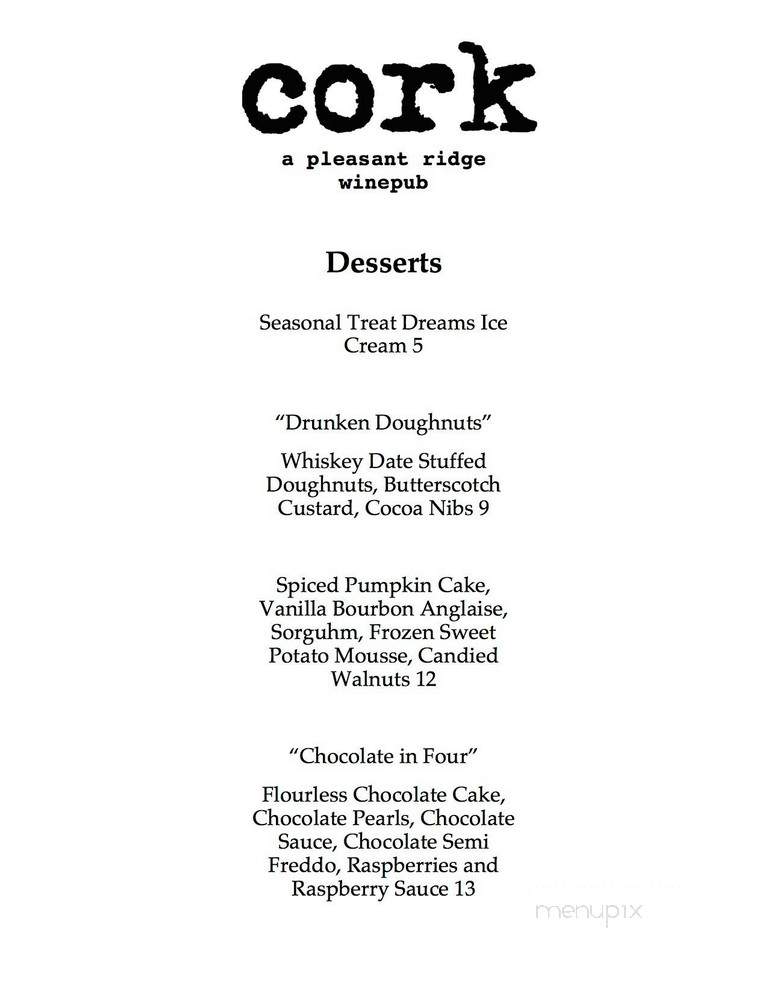 cork Wine Pub - Pleasant Ridge, MI menu_pic