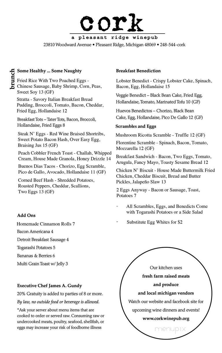 cork Wine Pub - Pleasant Ridge, MI menu_pic