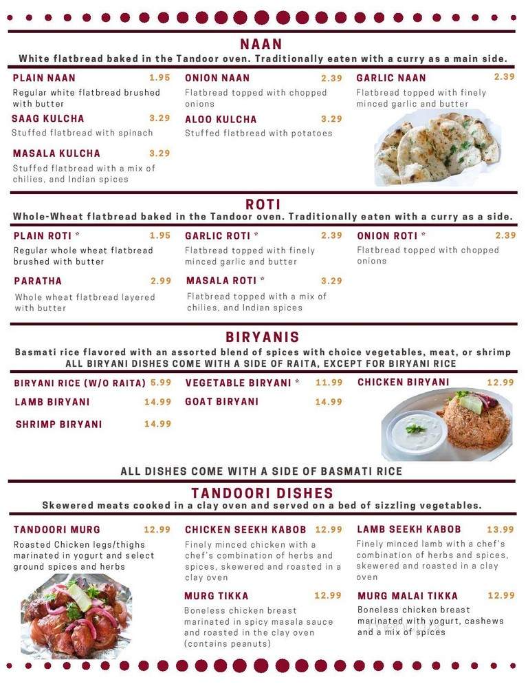 Pal's Indian Cuisine - Kentwood, MI menu_pic