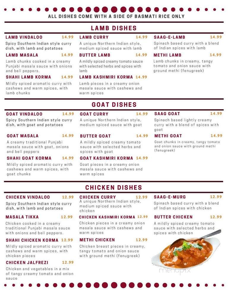 Pal's Indian Cuisine - Kentwood, MI menu_pic