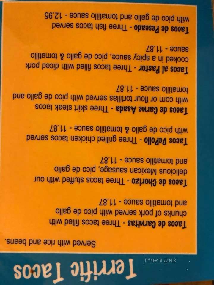 El Ranchero - Petoskey, MI menu_pic