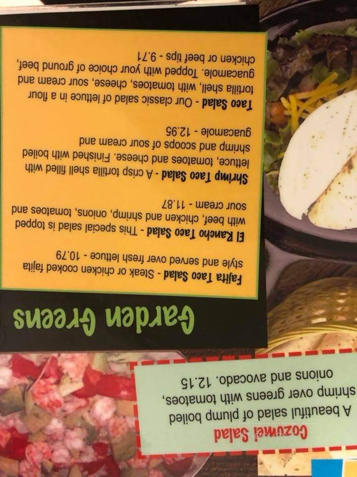 El Ranchero - Petoskey, MI menu_pic