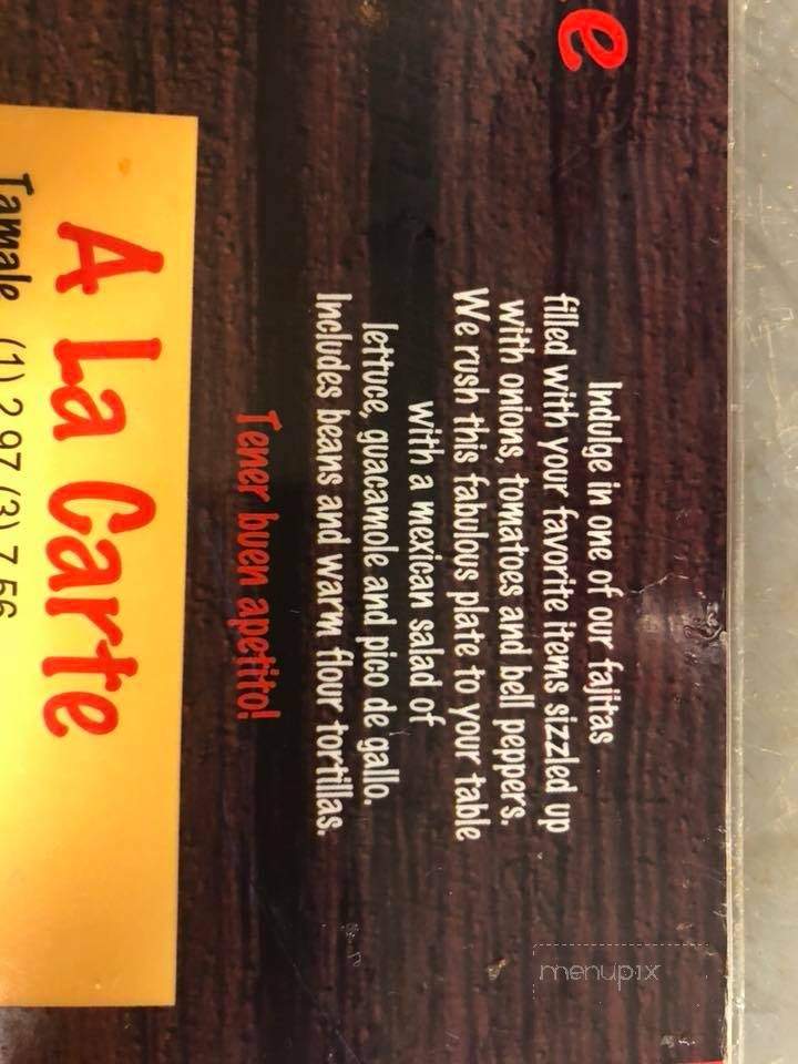 El Ranchero - Petoskey, MI menu_pic