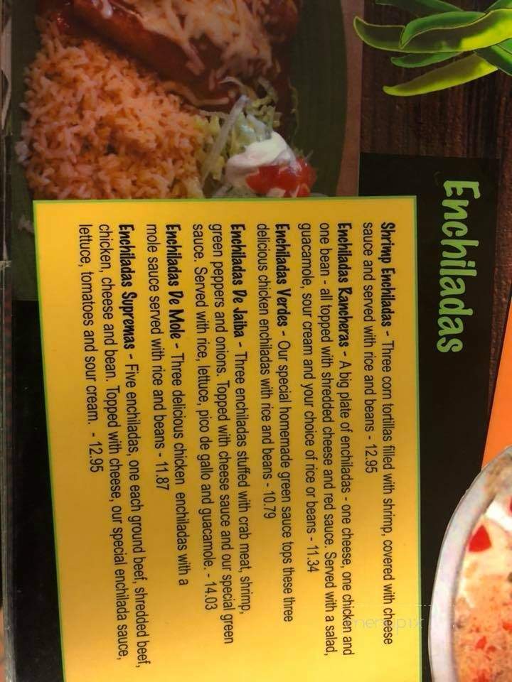 El Ranchero - Petoskey, MI menu_pic