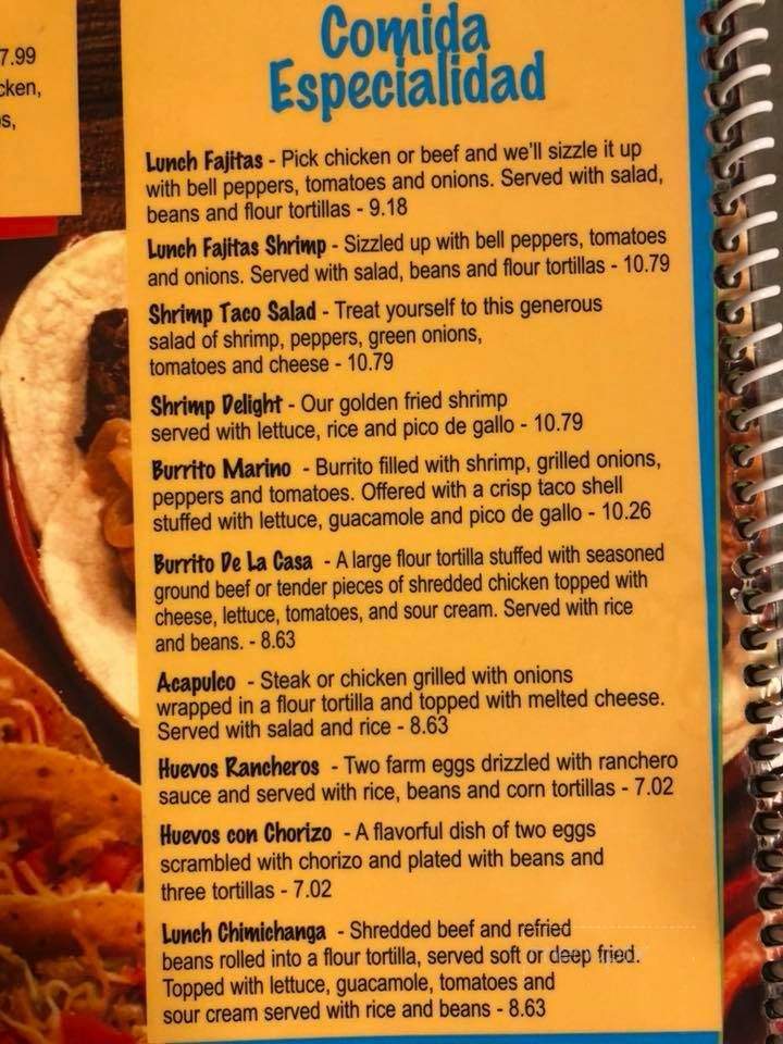 El Ranchero - Petoskey, MI menu_pic