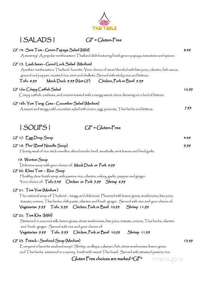 Thai Table - Plymouth, MN menu_pic