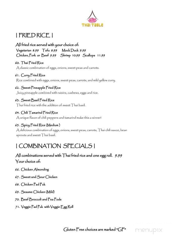 Thai Table - Plymouth, MN menu_pic