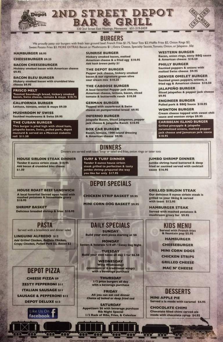 2nd Street Depot Bar and Grill - Hastings, MN
