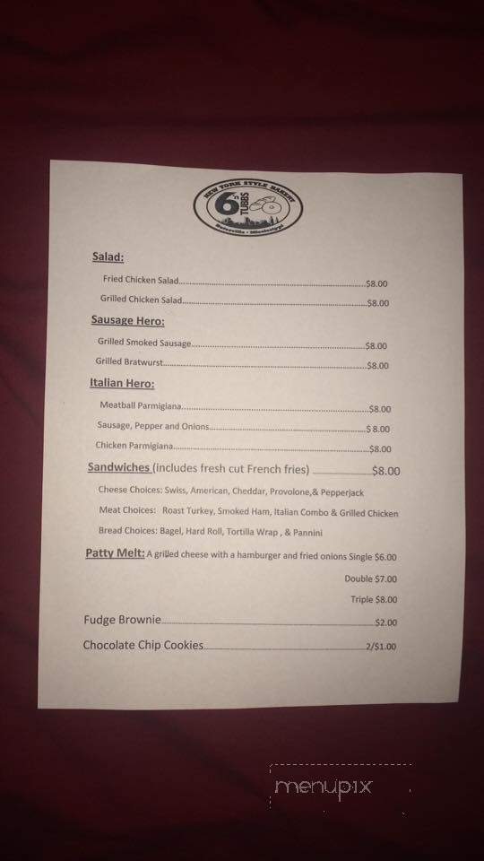 6 n Tubbs - Batesville, MS menu_pic