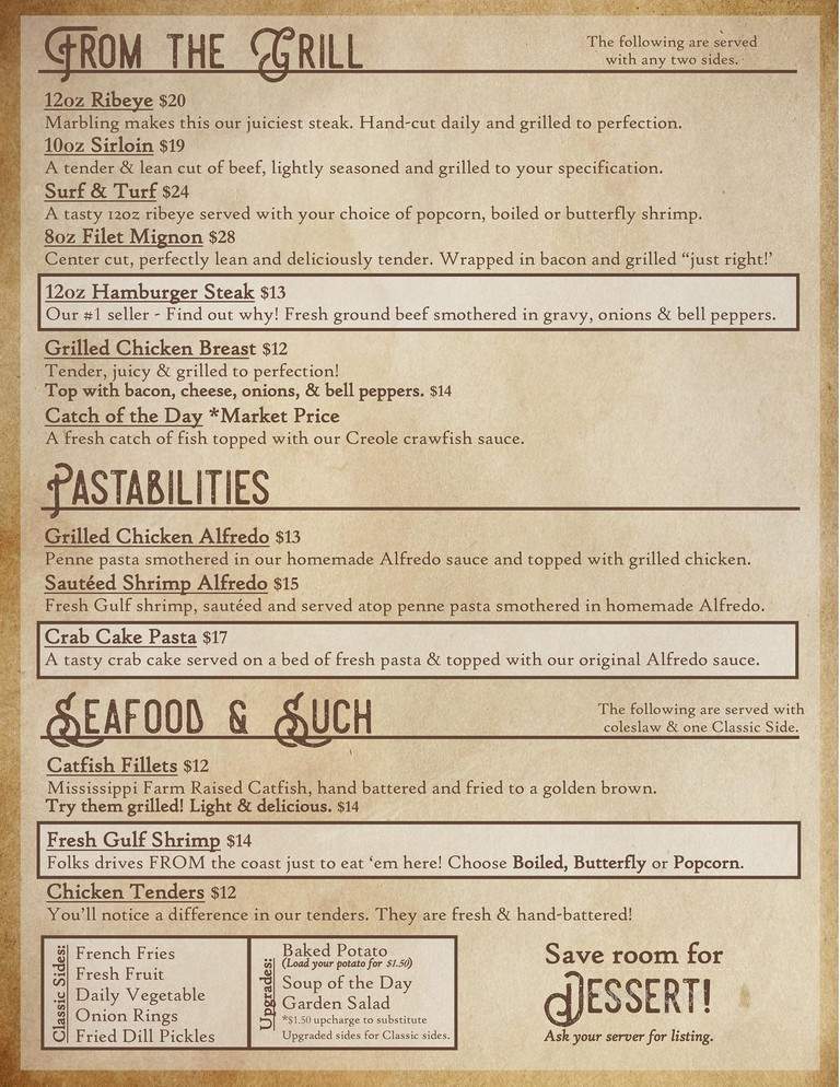 Morgan's On Main - Collins, MS menu_pic