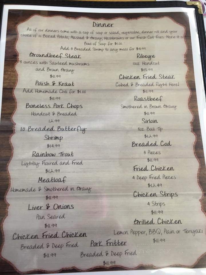 Pelican Cafe - Laurel, MT menu_pic
