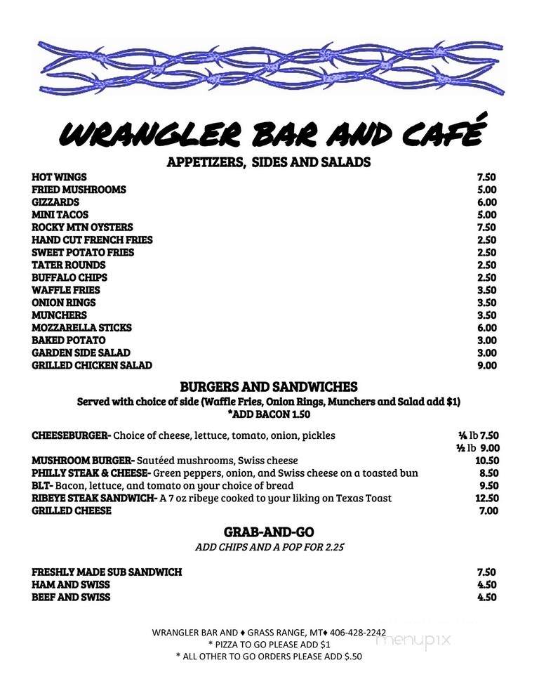 Wrangler Bar and Cafe - Grass Range, MT