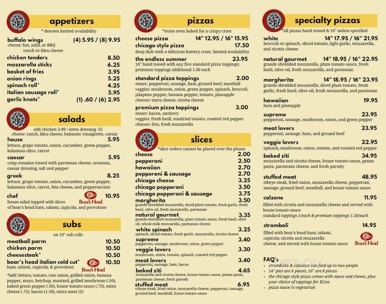 Slice Pizzeria - Kill Devil Hills, NC menu_pic