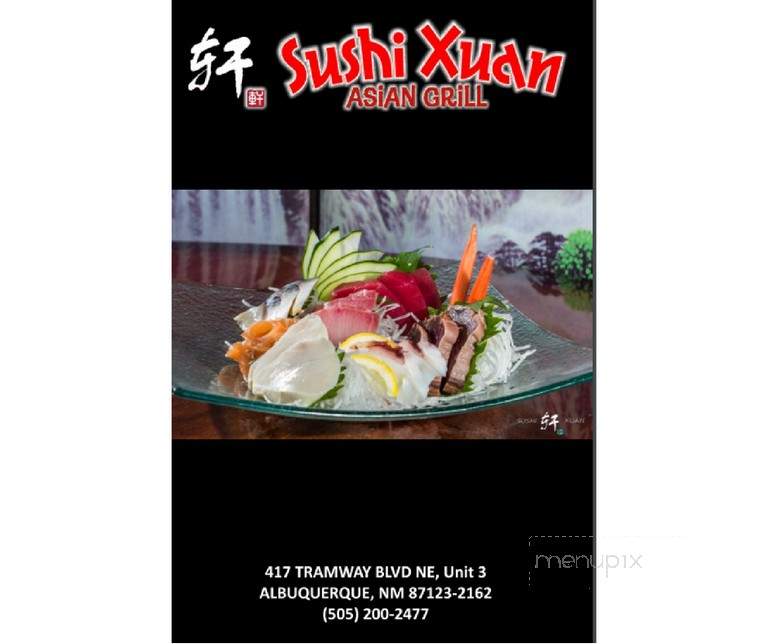Sushi Xuan - Albuquerque, NM menu_pic
