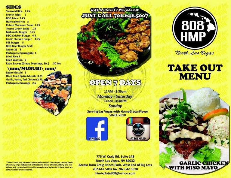 808 Hawaii Mixed Plate - North Las Vegas, NV menu_pic