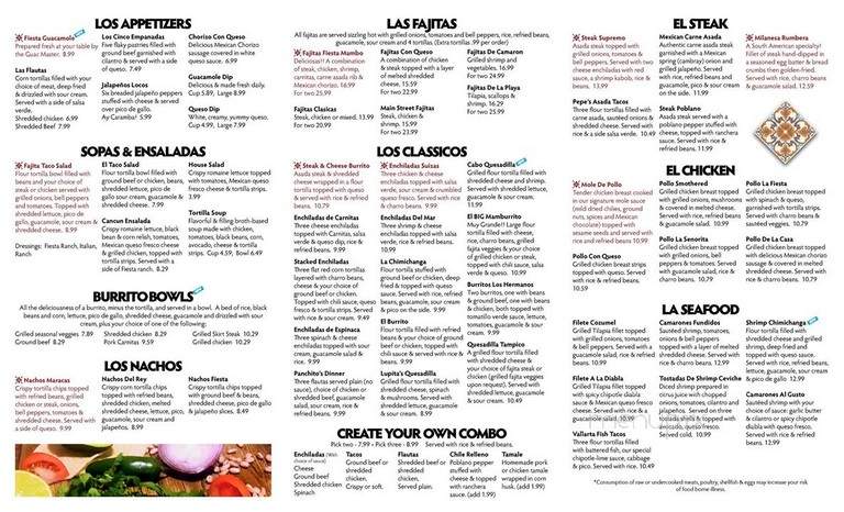Fiesta Mambo! Mexican Restaurant Cantina - Broken Arrow, OK menu_pic