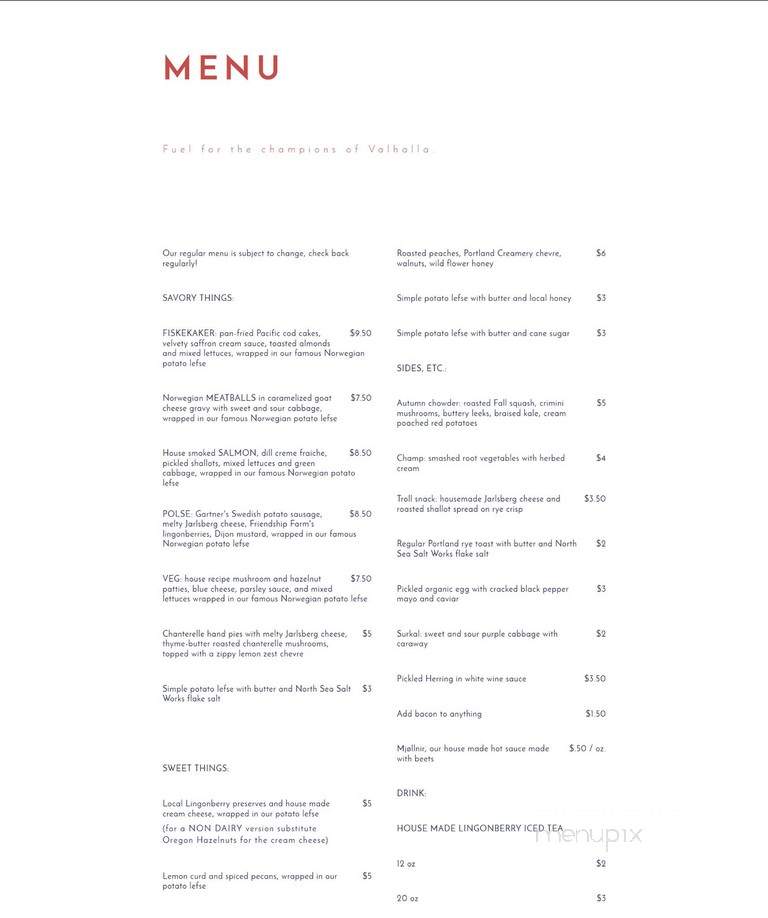 Viking Soul Food - Portland, OR menu_pic