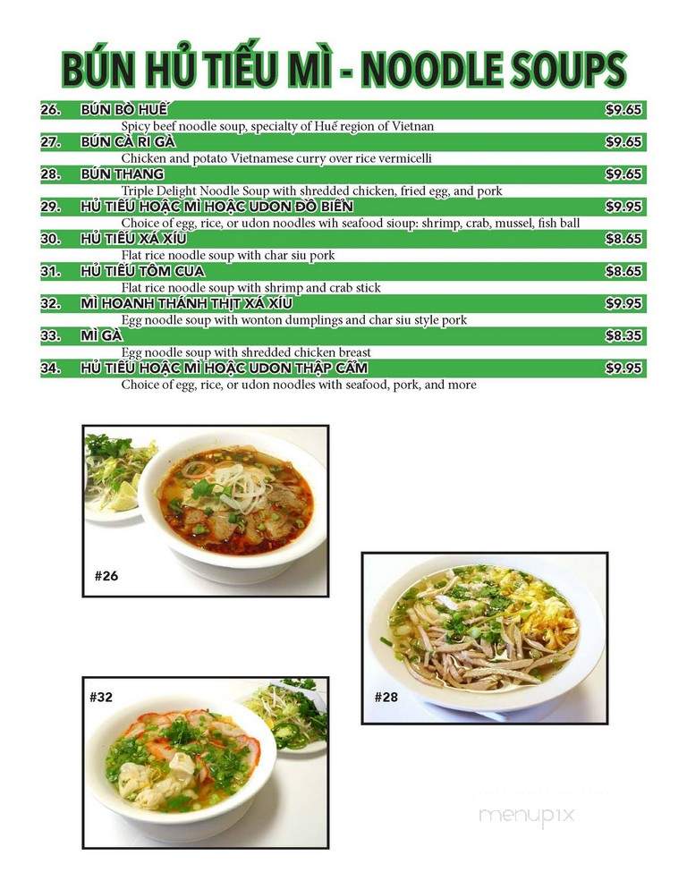 Pho Quynh - Sioux Falls, SD menu_pic