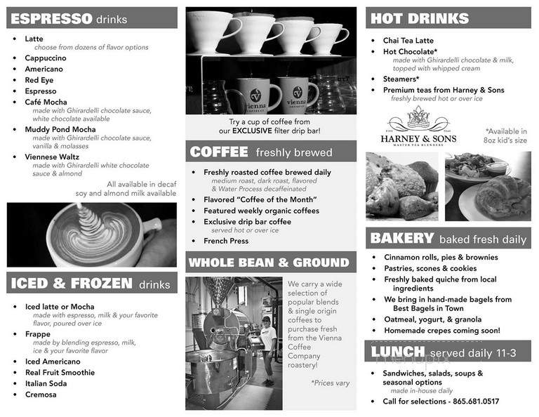 Vienna Coffee House - Maryville, TN menu_pic