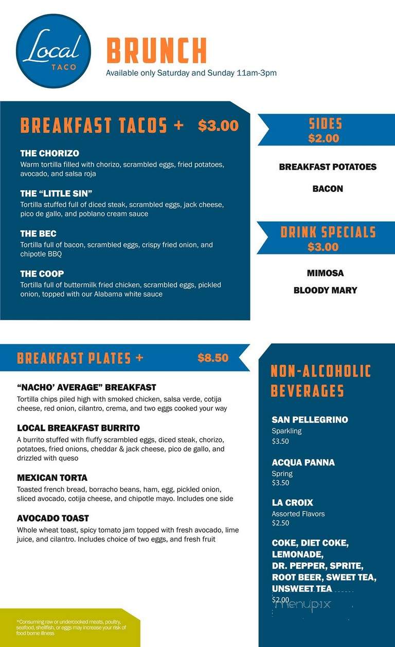 Local Taco - Brentwood, TN menu_pic