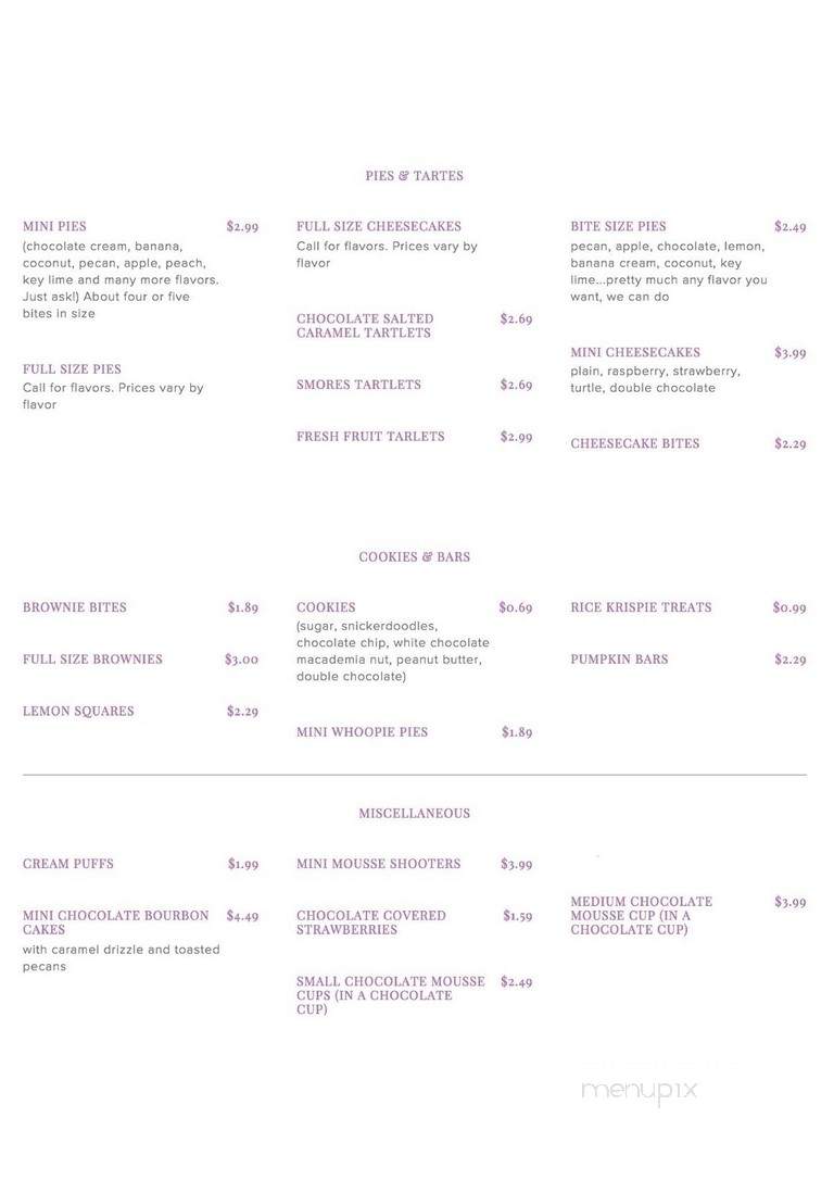 Sweet Treets Bakery Cafe - Austin, TX menu_pic