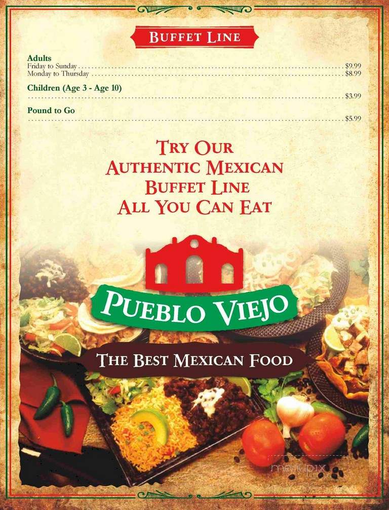 Pueblo Viejo - Nacogdoches, TX menu_pic