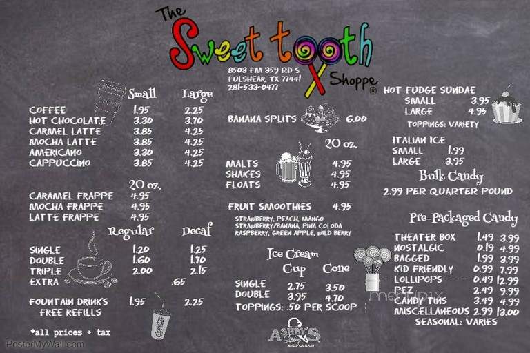 The Sweet Tooth Shoppe - Fulshear, TX menu_pic