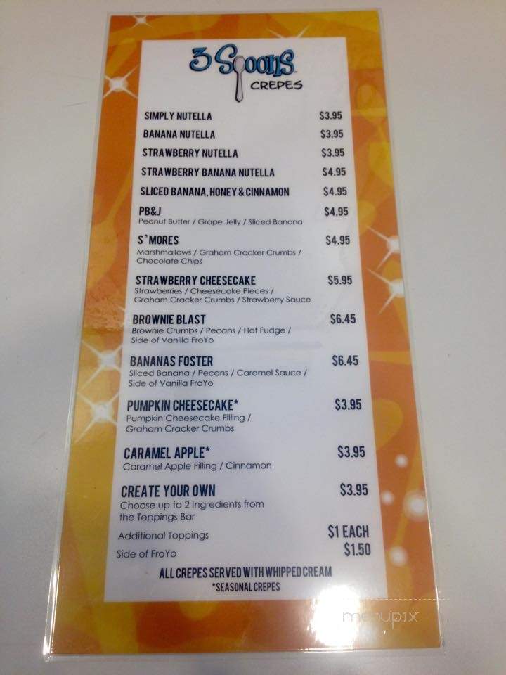 3 Spoons Yogurt - Waco, TX menu_pic