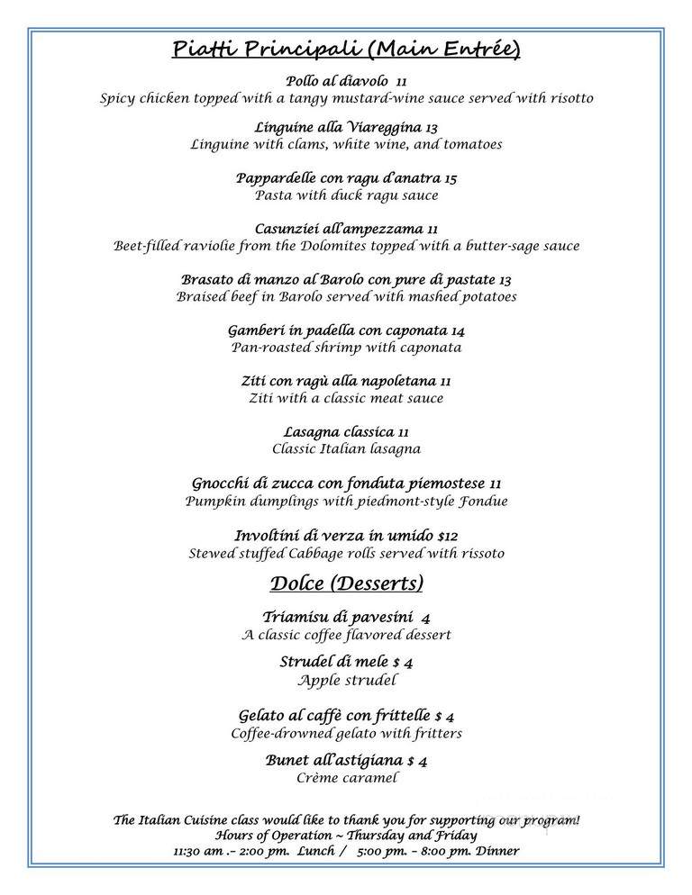 Wyoming culinary institute - Sheridan, WY menu_pic