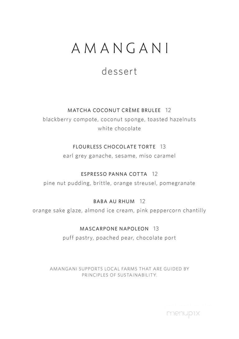 Amangani Grill - Jackson, WY menu_pic