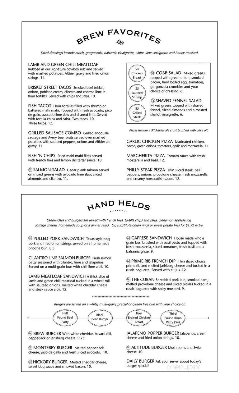 Altitude Chophouse & Brewery - Laramie, WY menu_pic