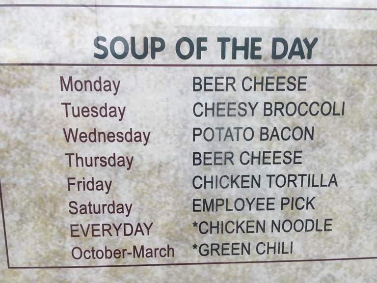 Breadboard - Cody, WY menu_pic