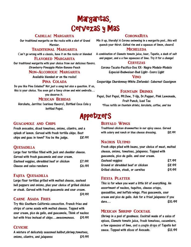 Casa Chavez Mexican Restaurant - Rock Springs, WY menu_pic