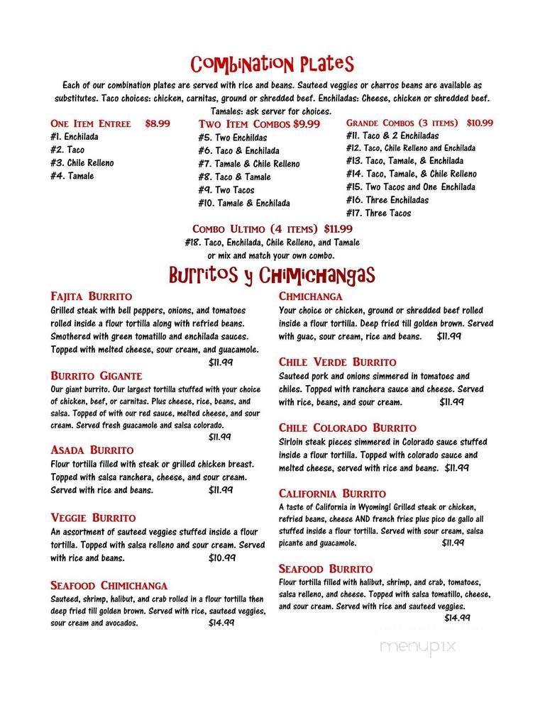 Casa Chavez Mexican Restaurant - Rock Springs, WY menu_pic