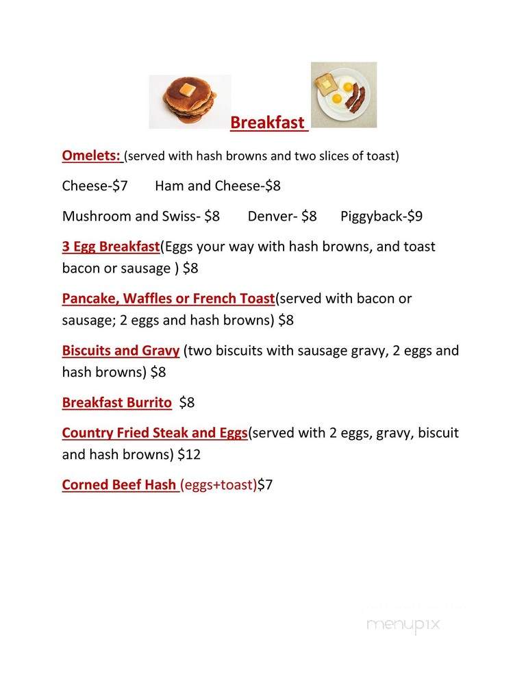 Edgerton Cafe - Edgerton, WY menu_pic