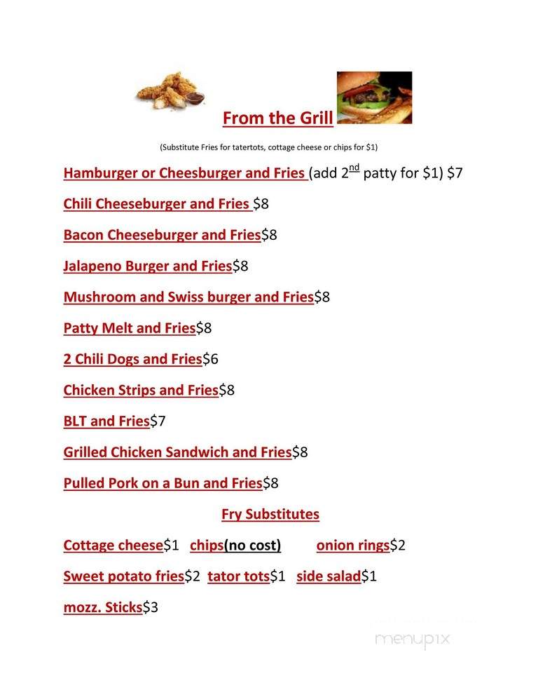 Edgerton Cafe - Edgerton, WY menu_pic